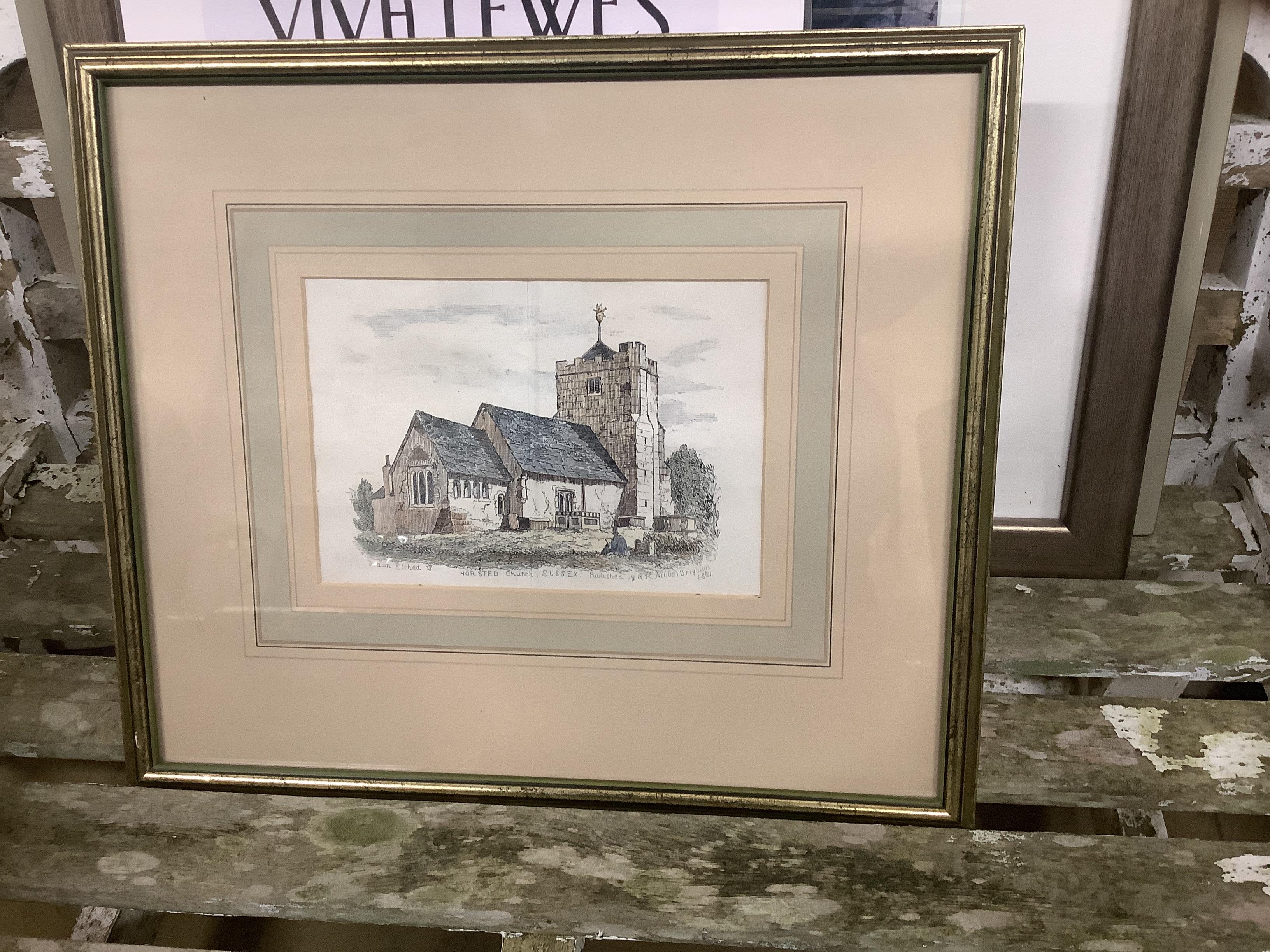 Andy Shattock (Modern British), limited edition print, Venice, signed in pencil 7/50, together with five other oils watercolours and prints